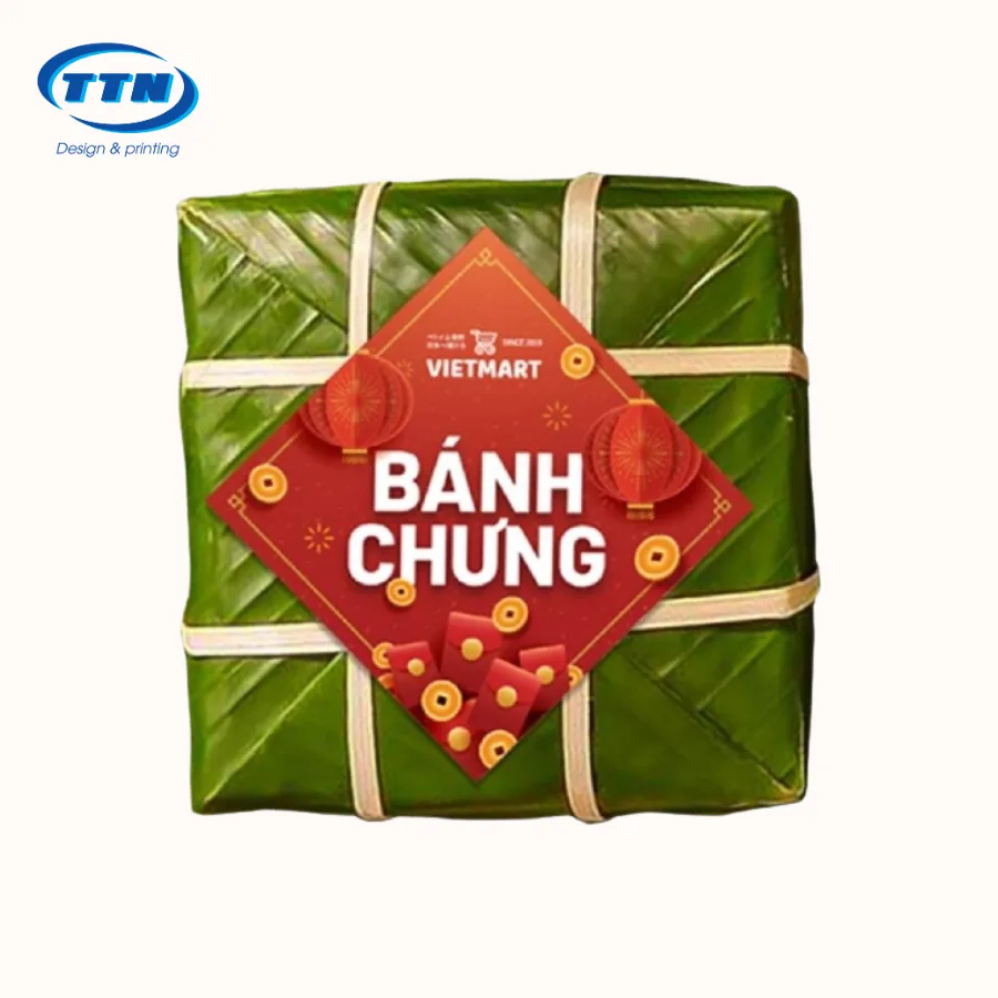 Xưởng in tem dán bánh chưng theo yêu cầu giá rẻ tại Hà Nội