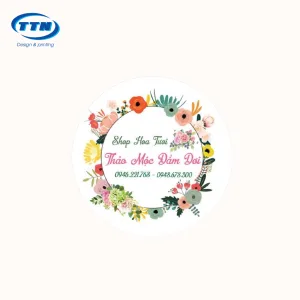 In Tem dán hoa sáp, hoa tươi theo yêu cầu giá rẻ tại Hà Nội