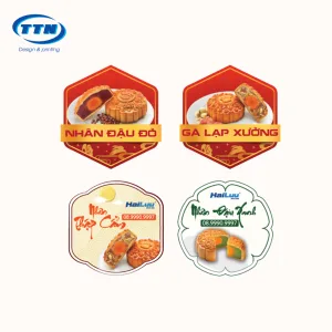 Xưởng in tem dán hộp bánh theo yêu cầu giá rẻ tại Hà Nội