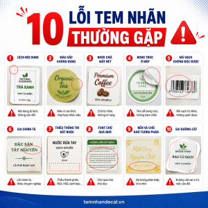Tem bị bong, nhăn, phồng, lệch màu hoặc khó quét mã? Xem 10 lỗi tem nhãn thường gặp, nguyên nhân và cách khắc phục trước khi in lại.