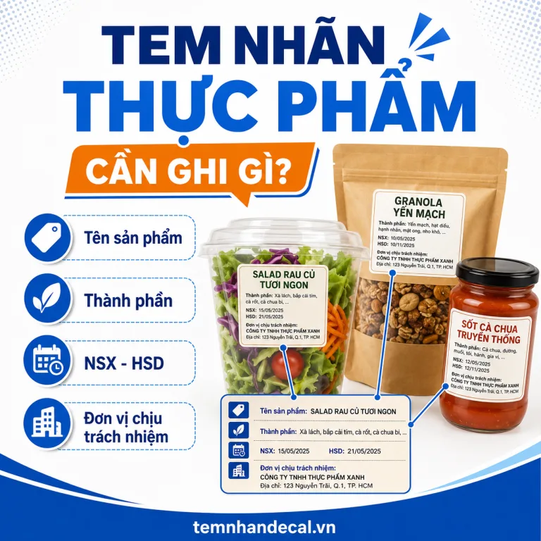 Tem Nhãn Thực Phẩm Cần Ghi Gì? 10 Mục Quan Trọng